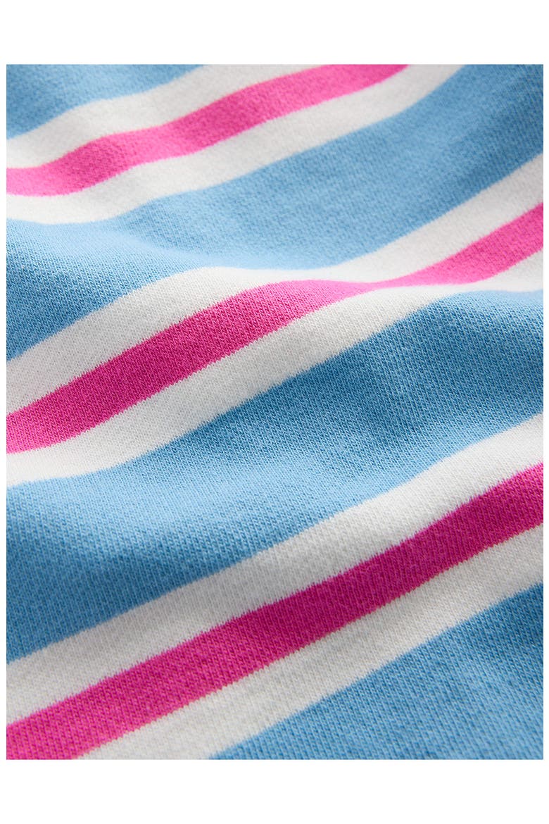 Kids' Stripe Short Sleeve Cotton Sweatshirt, Alternate, color, BLUE STRIPE