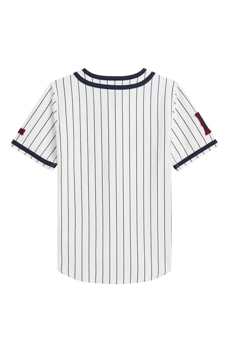 Polo Ralph Lauren Kids' Stripe Short Sleeve Button-Up Baseball Jersey, Alternate, color, 
