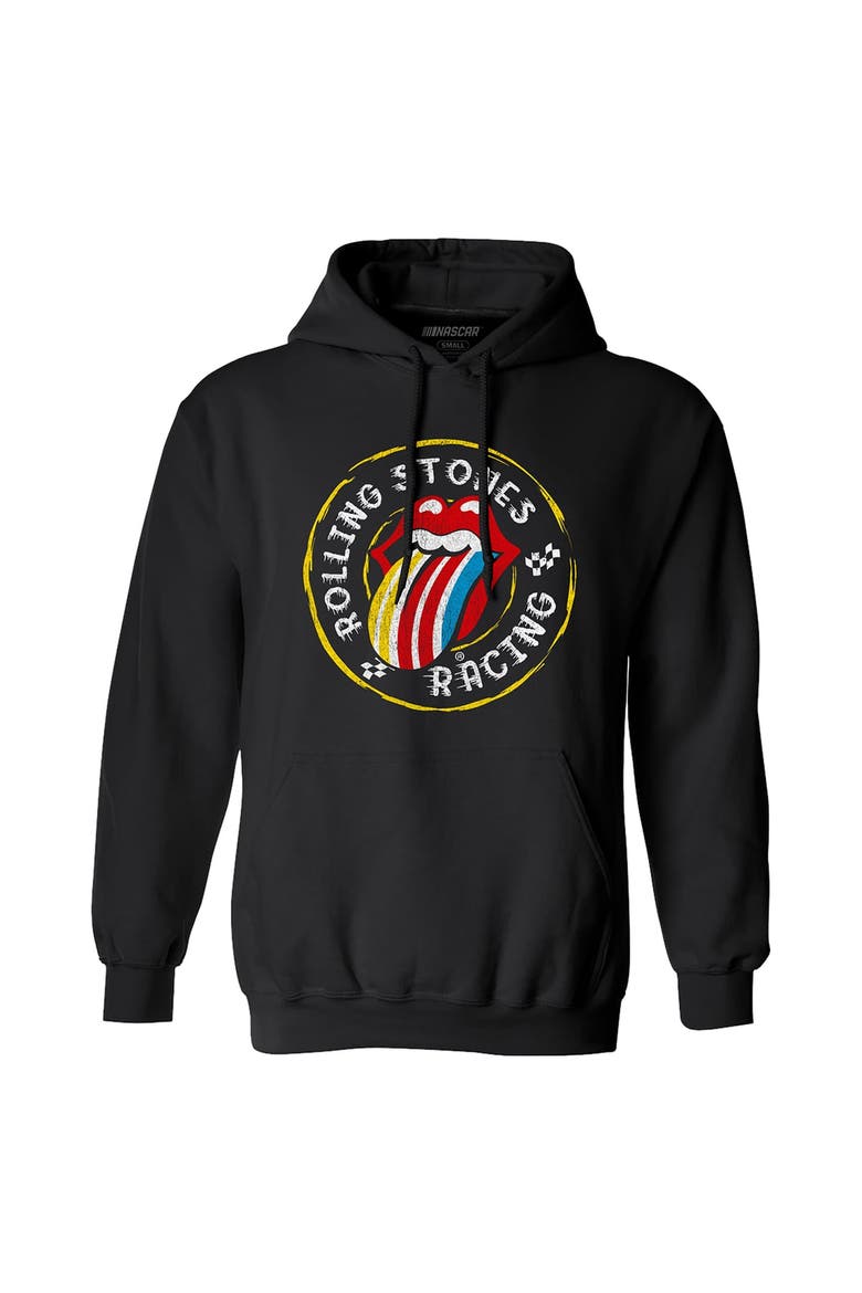 Men's Classic Ink Black Rolling Stones x NASCAR Circle Badge Hoodie, Alternate, color, Black