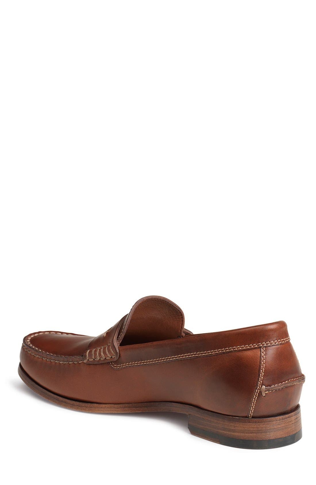 'Sadler' Penny Loafer, Alternate, color, BRANDY