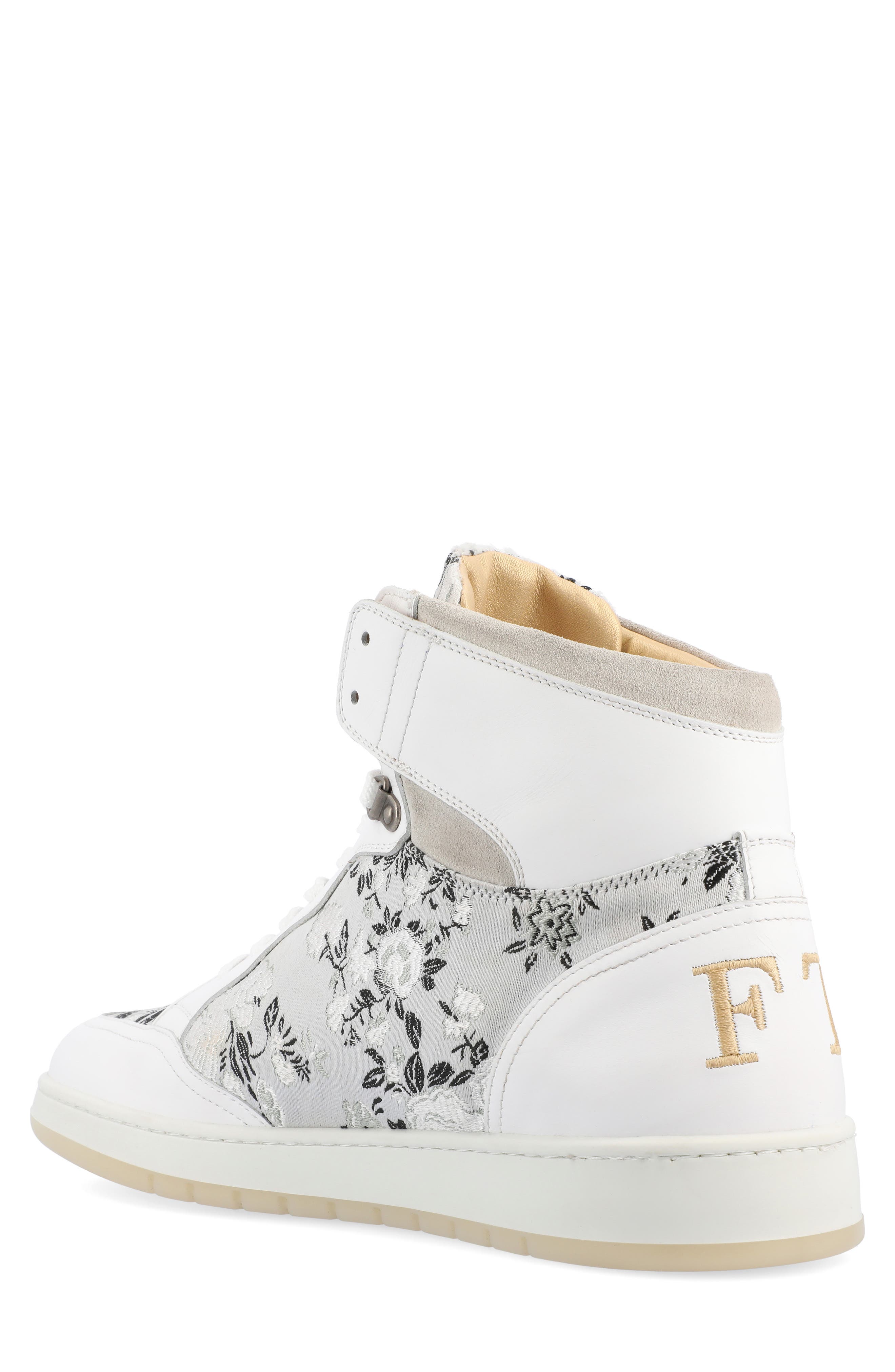 TAFT The Rapido Woven High Top Sneaker, Alternate, color, White Eden