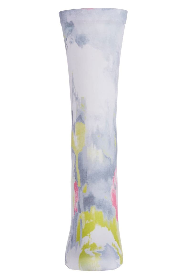 Brushstroke Print Crew Socks, Alternate, color, GRAY