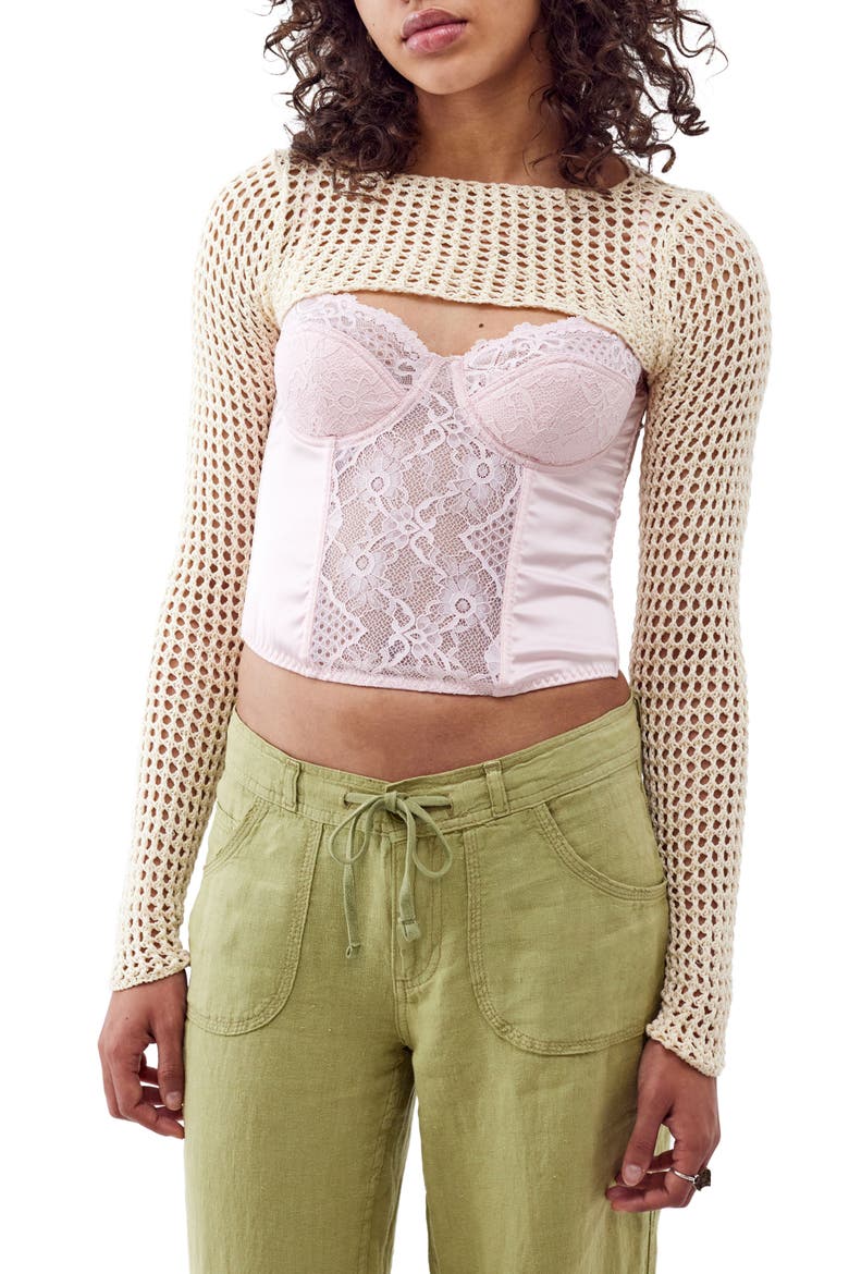 Lattic Shrug, Main, color, ECRU