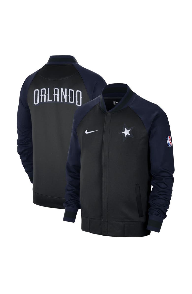 Nike Men's Nike Black/Navy Orlando Magic 2022/23 City Edition Showtime Thermaflex Full-Zip Jacket, Main, color, 