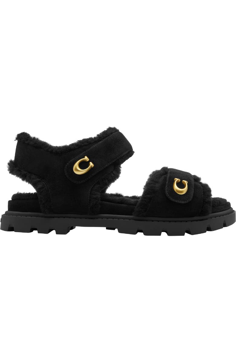 COACH Brynn Genuine Shearling Lined Sandal, Alternate, color,