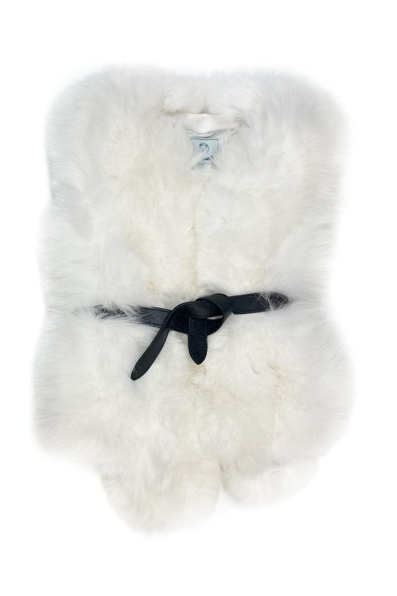 White Faux Fur Vest, Main, color, White