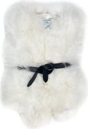 Petite Maison Kids White Faux Fur Vest
