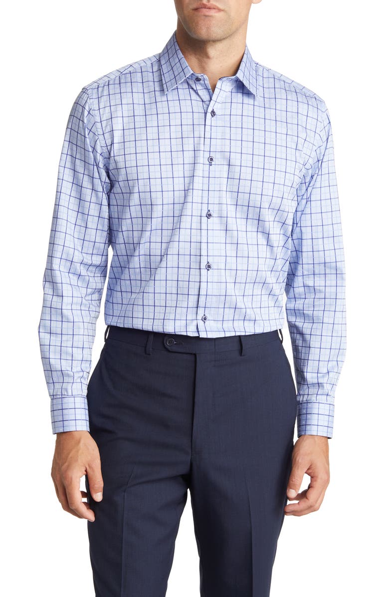 DANIEL HECHTER Trim Fit Plaid Dress Shirt, Main, color, 