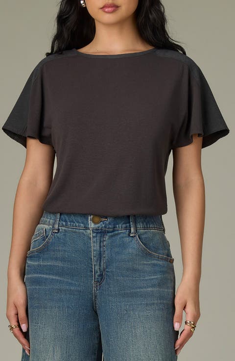 Mixed Media Knit Top