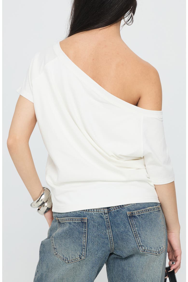 Icon Baby Off the Shoulder Cotton Blend Top, Alternate, color, WHITE