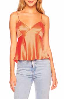 Susana Monaco Tie Back Silk Top