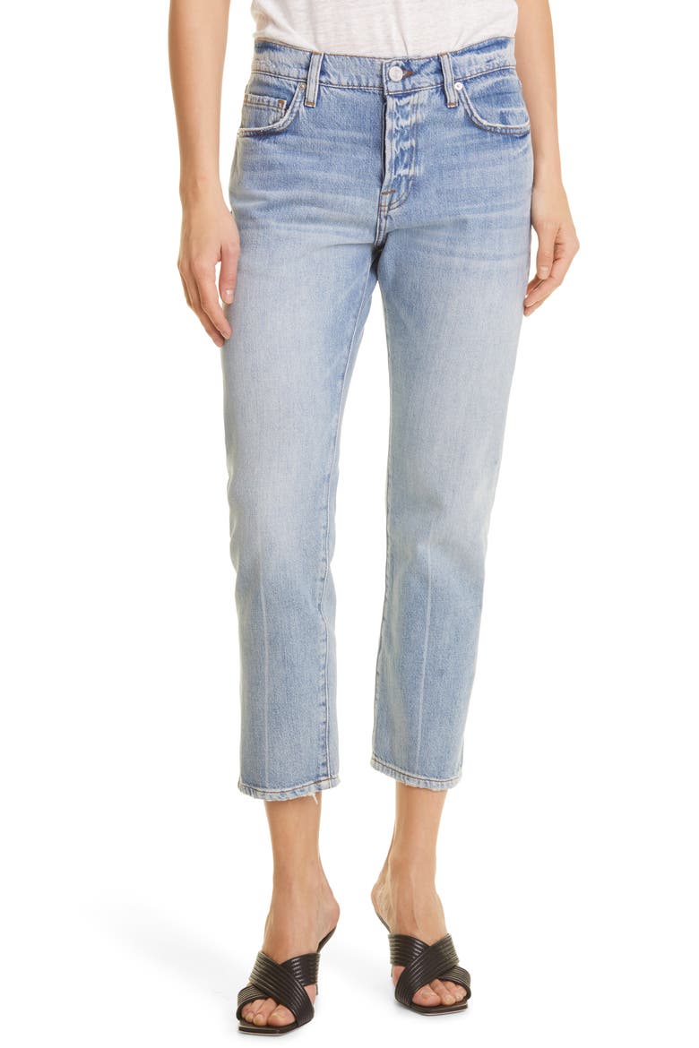 Le Pixie Slouch High Waist Straight Leg Jeans, Main, color, ICEBURG