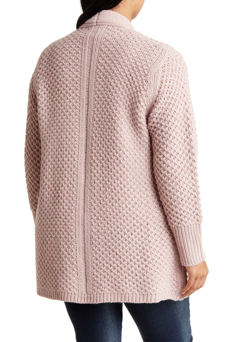 Open Front Sweater Cardigan, Alternate, color, PINK