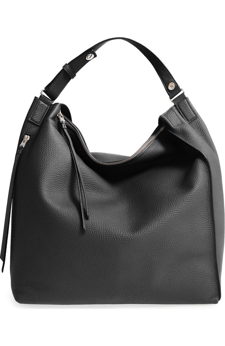AllSaints Kita Convertible Leather Backpack, Main, color,