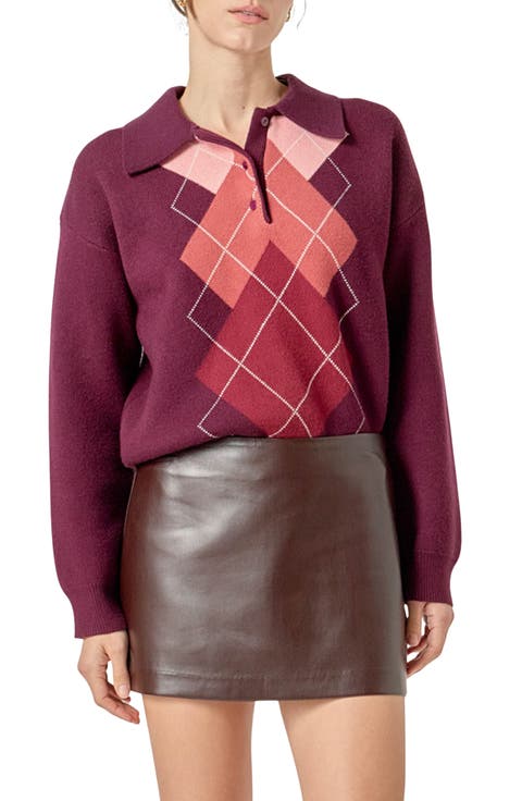 Argyle Polo Sweater