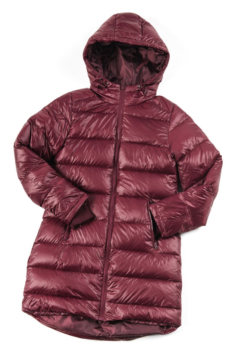 Naomi 3-in-1 Down-Filled Nylon Maternity & Babywearing Parka, Alternate, color, BURGUNDY