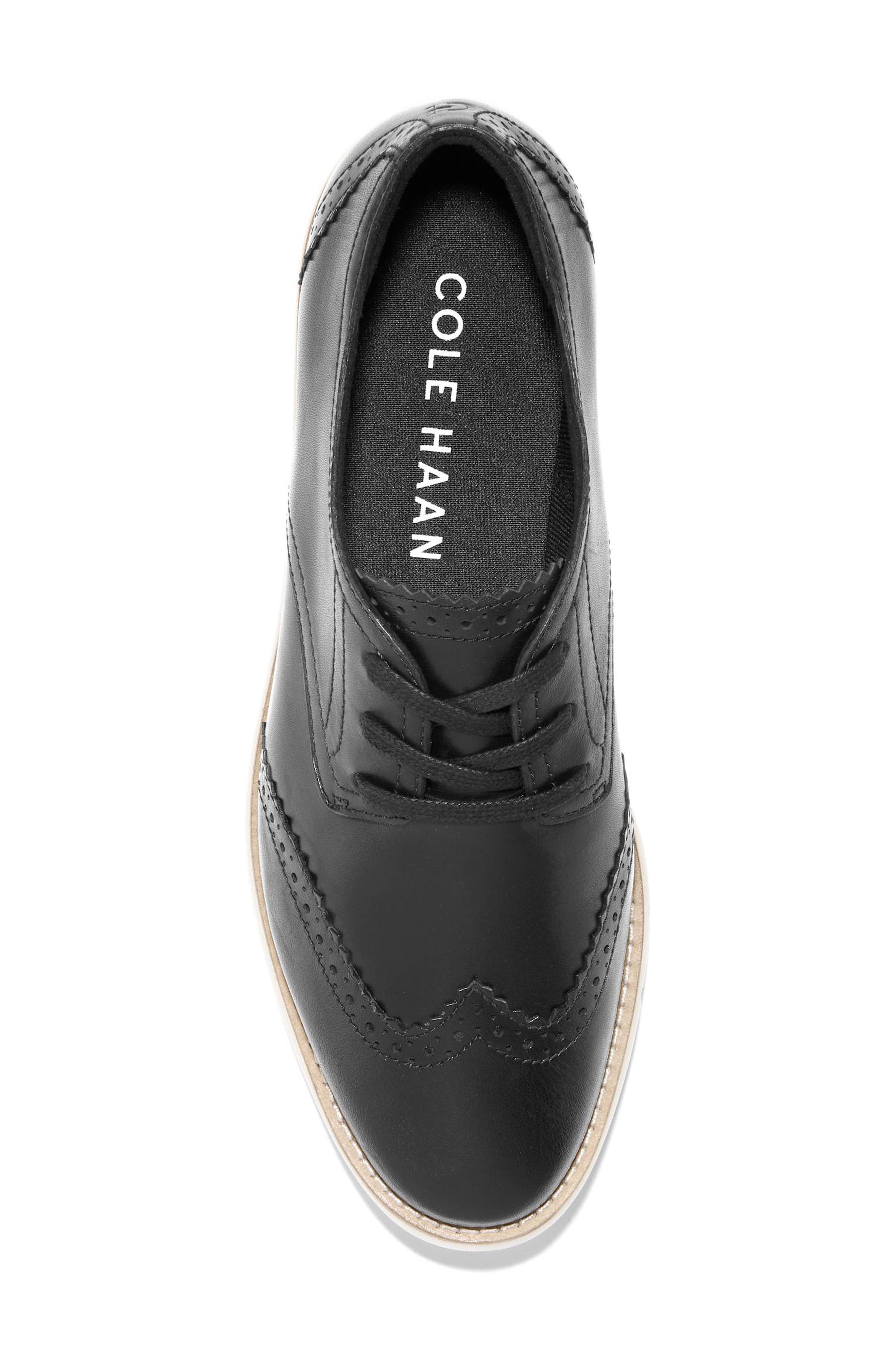 Cole Haan Grand City Platform Oxford Derby, Alternate, color, Black/ Ivory