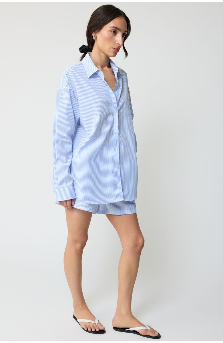 Almina Concept Oversized Cotton Shirt, Alternate, color, Craie Blue Stripe