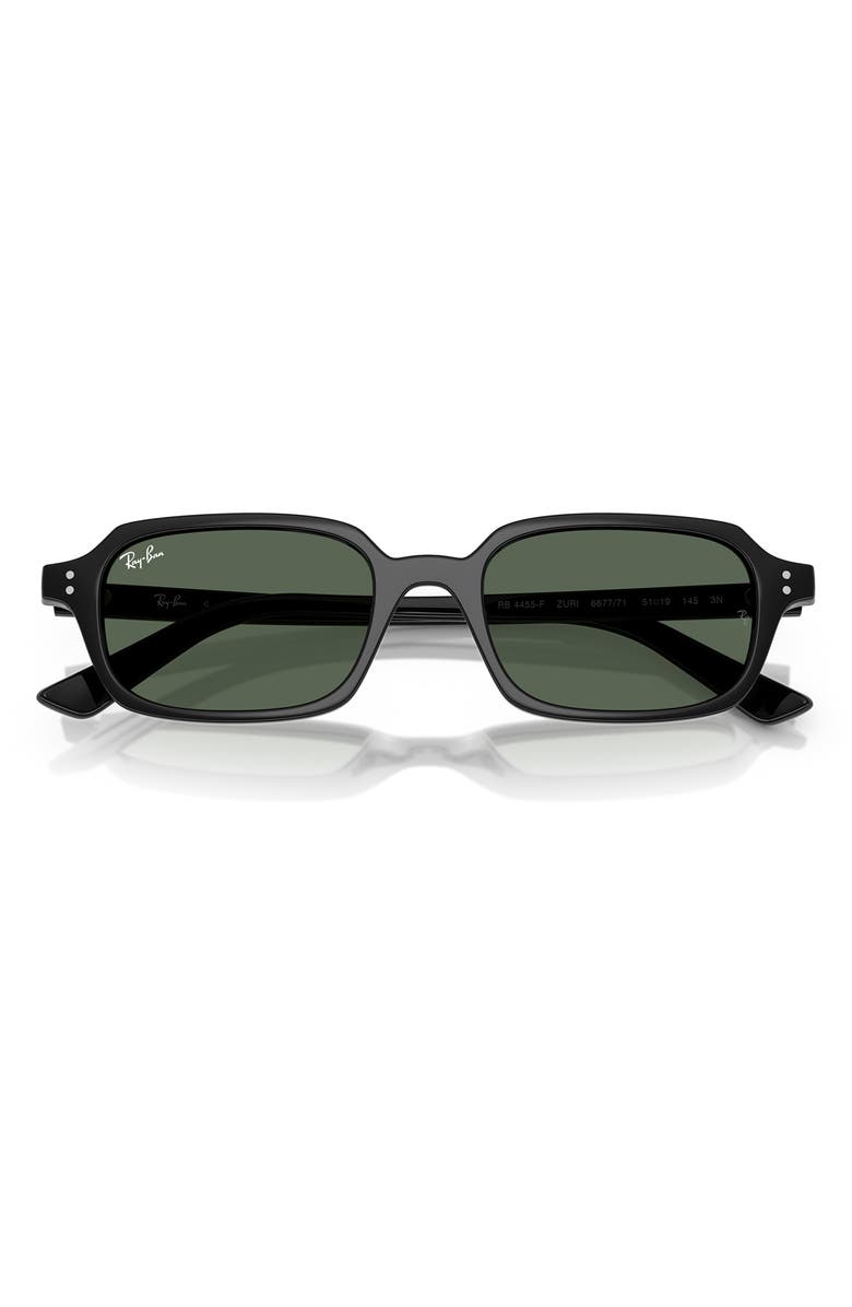 Ray-Ban Zuri 51mm Pillow Sunglasses, Alternate, color, Black / Dark Green