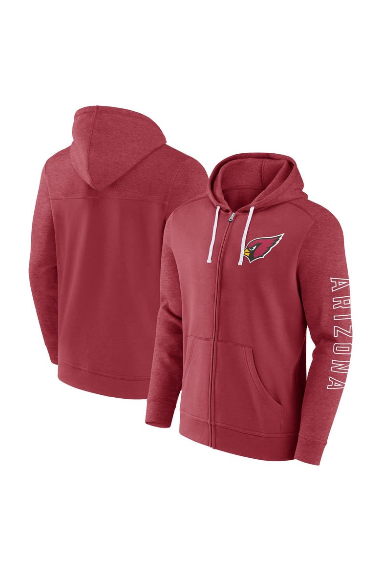 Men's Fanatics Branded  Cardinal Arizona Cardinals Offensive Lineup Hoodie Full-Zip Hoodie, Alternate, color, Cardinal