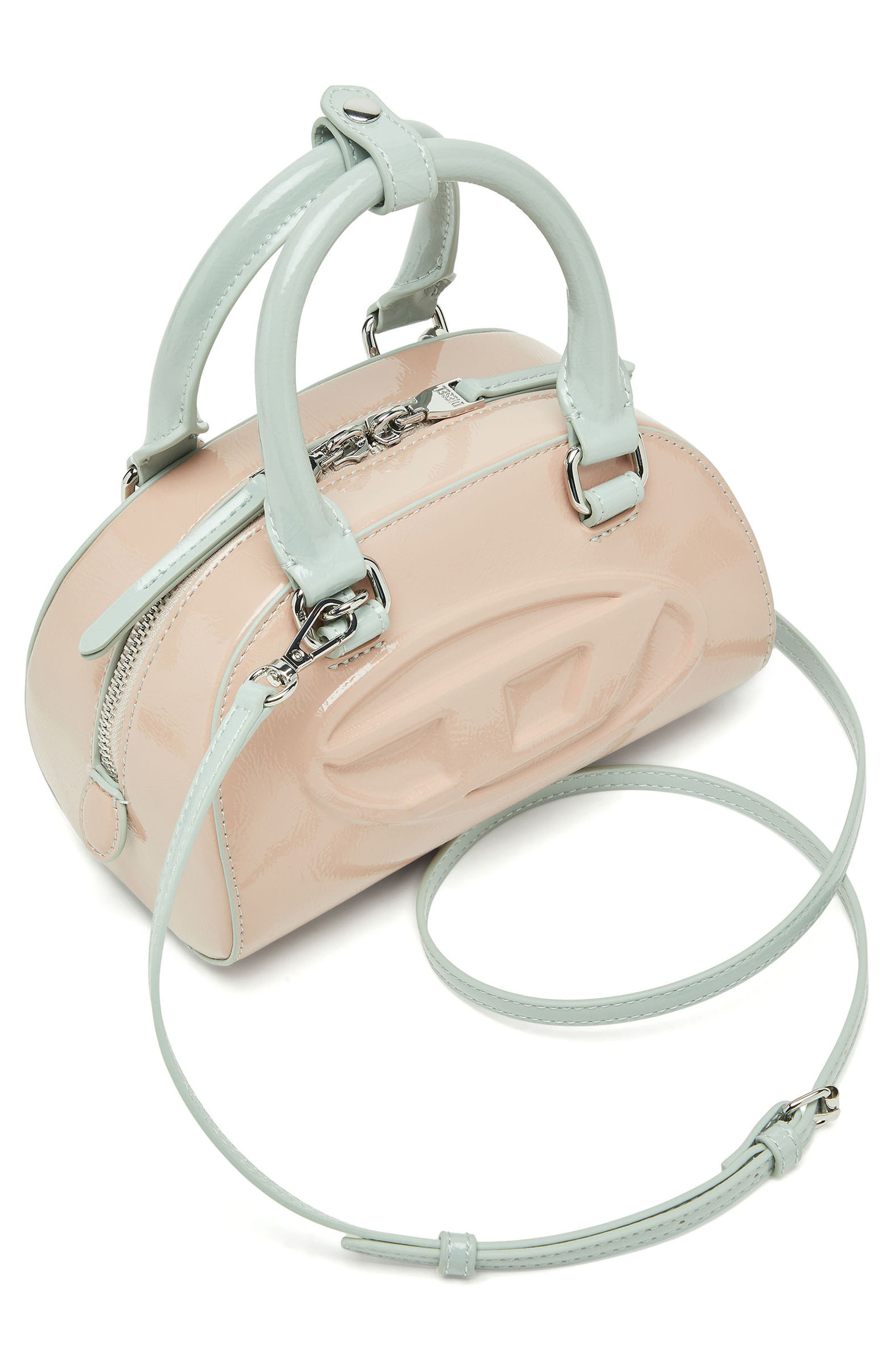 DIESEL<sup>®</sup> Mini 1DR Dome Faux Leather Bowling Bag, Alternate, color, Pink