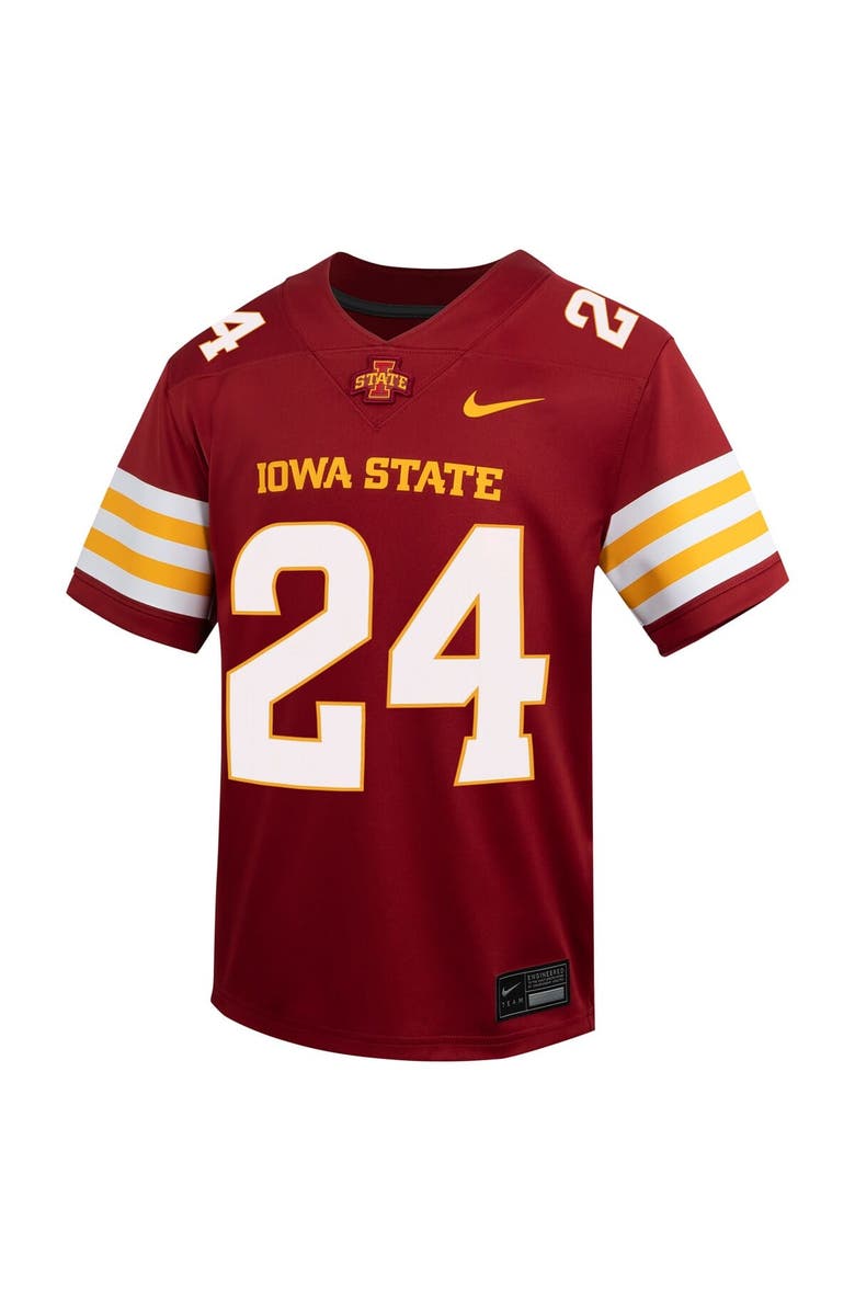 Nike Youth Nike #24 Cardinal Iowa State Cyclones Untouchable Football Jersey, Alternate, color, 