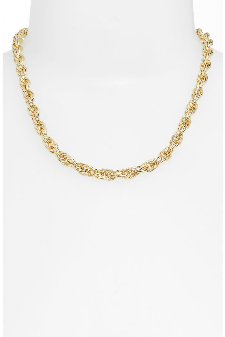 Twisted Helix Chain Necklace, Alternate, color, GOLD