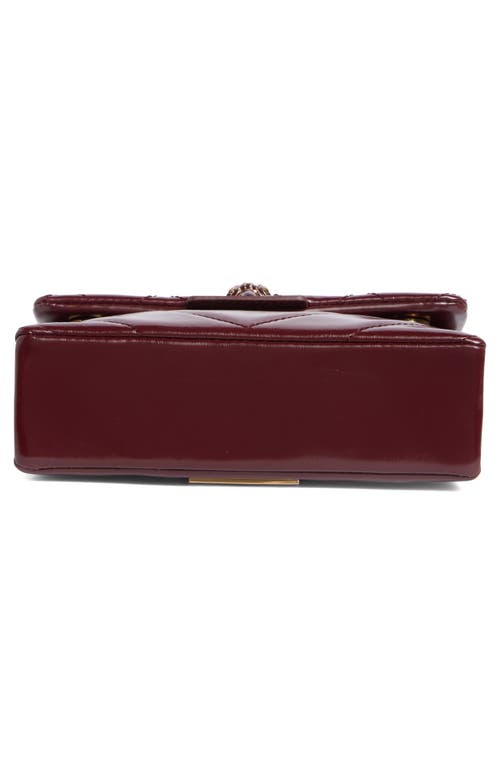 Kurt Geiger London Mini Kensington Quilted Leather Crossbody Bag In Burgundy