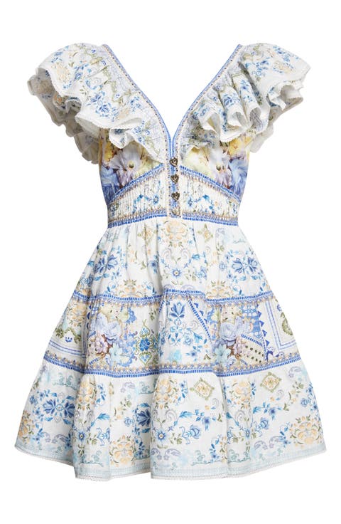 My Homespun Heart Fit & Flare Linen Minidress