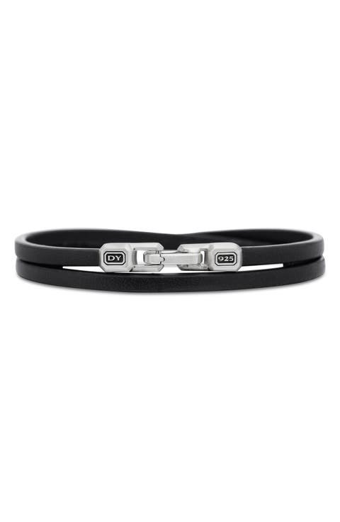 Streamline Double Wrap Leather Bracelet