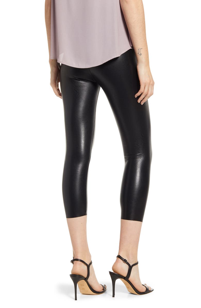 Commando Faux Leather Capri Leggings, Alternate, color,