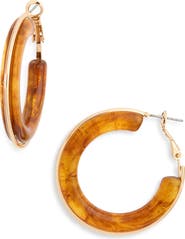 NORDSTROM RACK Round Resin Hoop Earrings