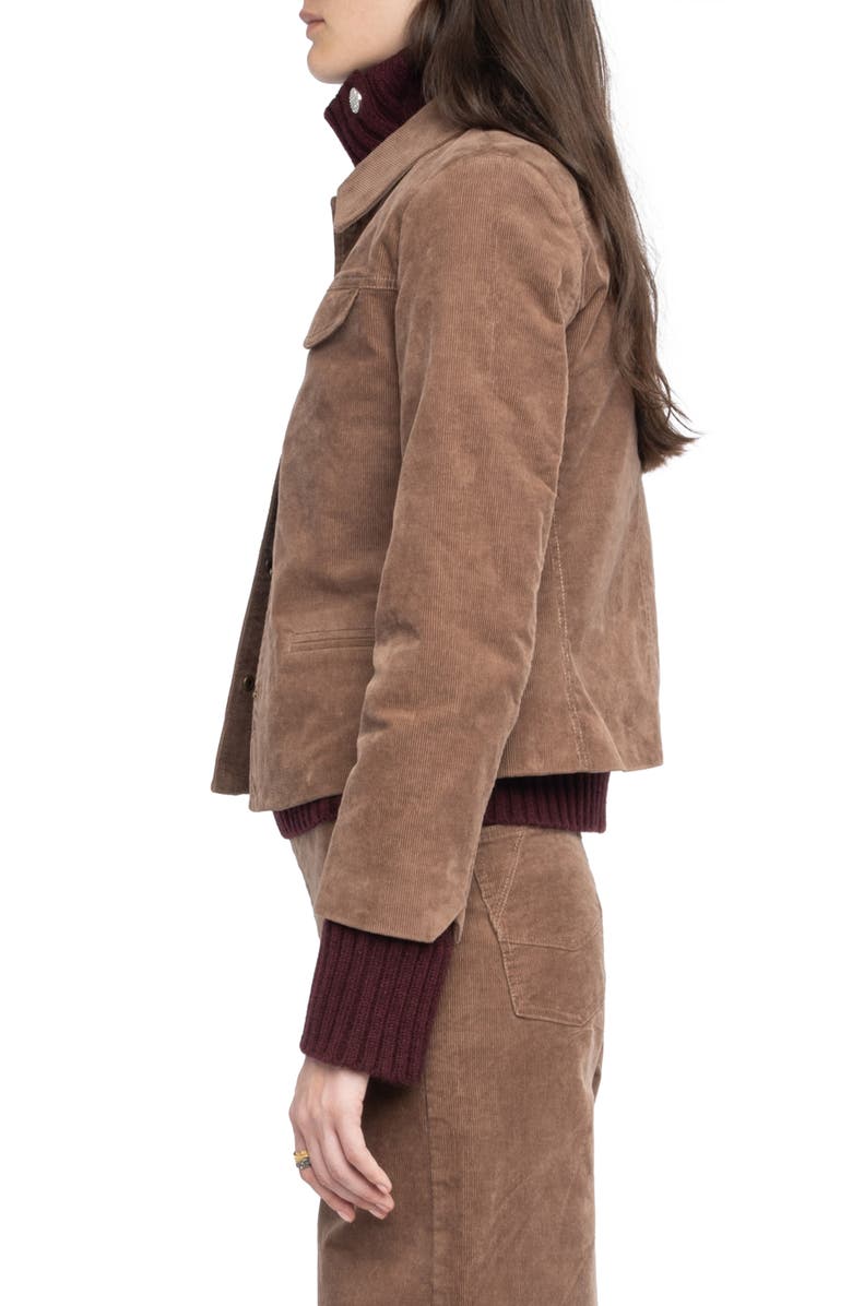 Zadig & Voltaire Liam Corduroy Jacket, Alternate, color, Wood