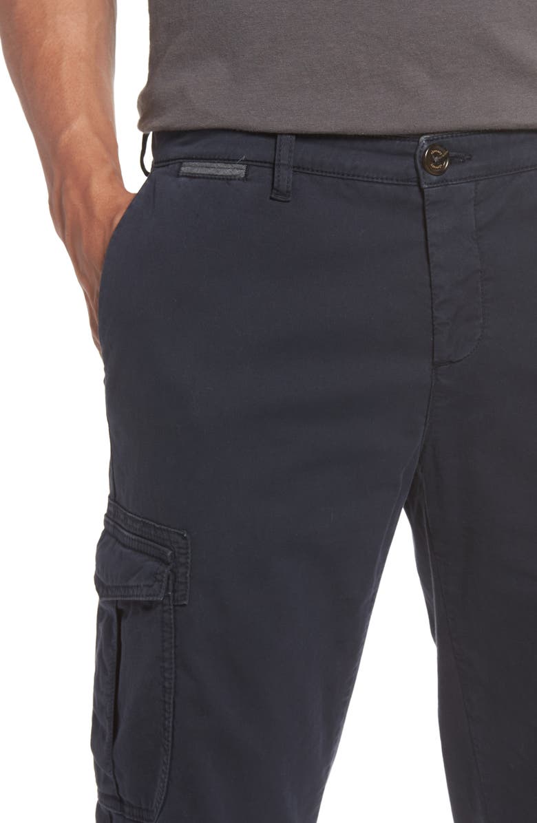 Eleventy Stretch Cotton Cargo Pants, Alternate, color,