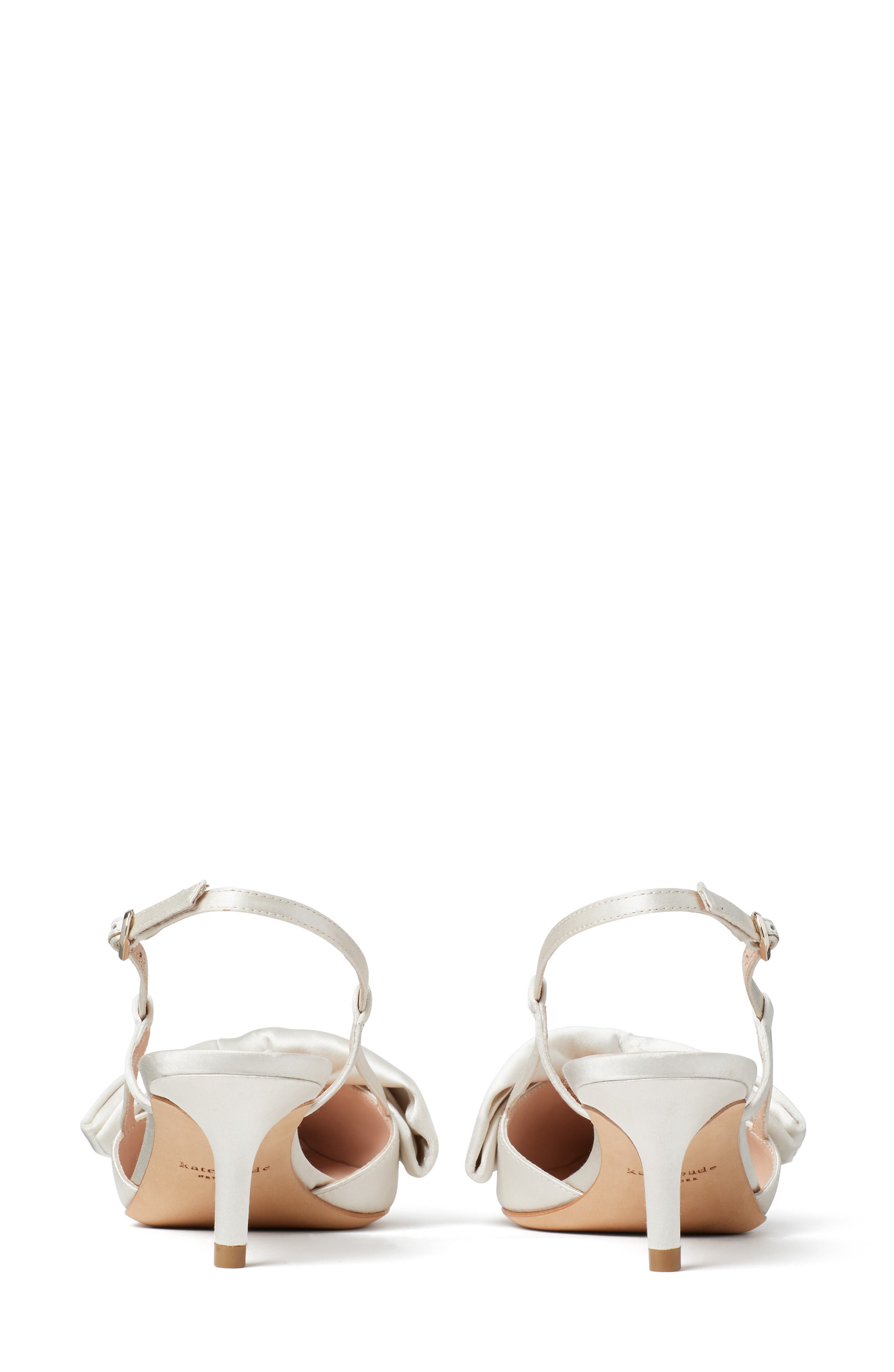 Kate Spade New York marseille bow pointed toe slingback pump, Alternate, color, Ivory Multi