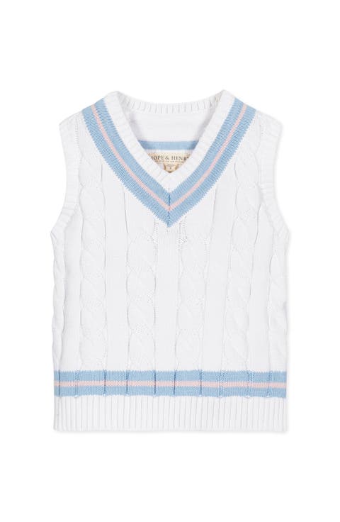 Boys' Organic Cricket Sweater Vest, Kids