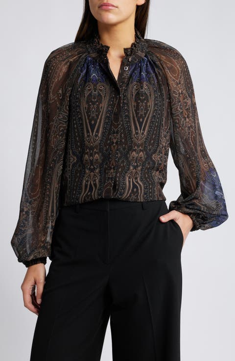 Sofiana Paisley Long Sleeve Top