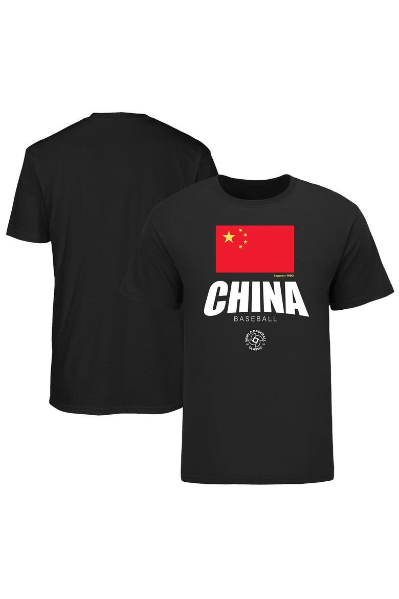 Men's LEGENDS Black China Baseball 2023 World Baseball Classic Federation T-Shirt, Main, color, Black