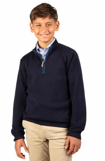 Kids' Fine Knit Quarter Zip Sweater