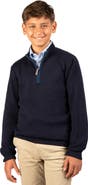TailorByrd Kids' Fine Knit Quarter Zip Sweater