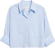 TWP Soon to Be Ex Cotton Button-Up Crop Shirt