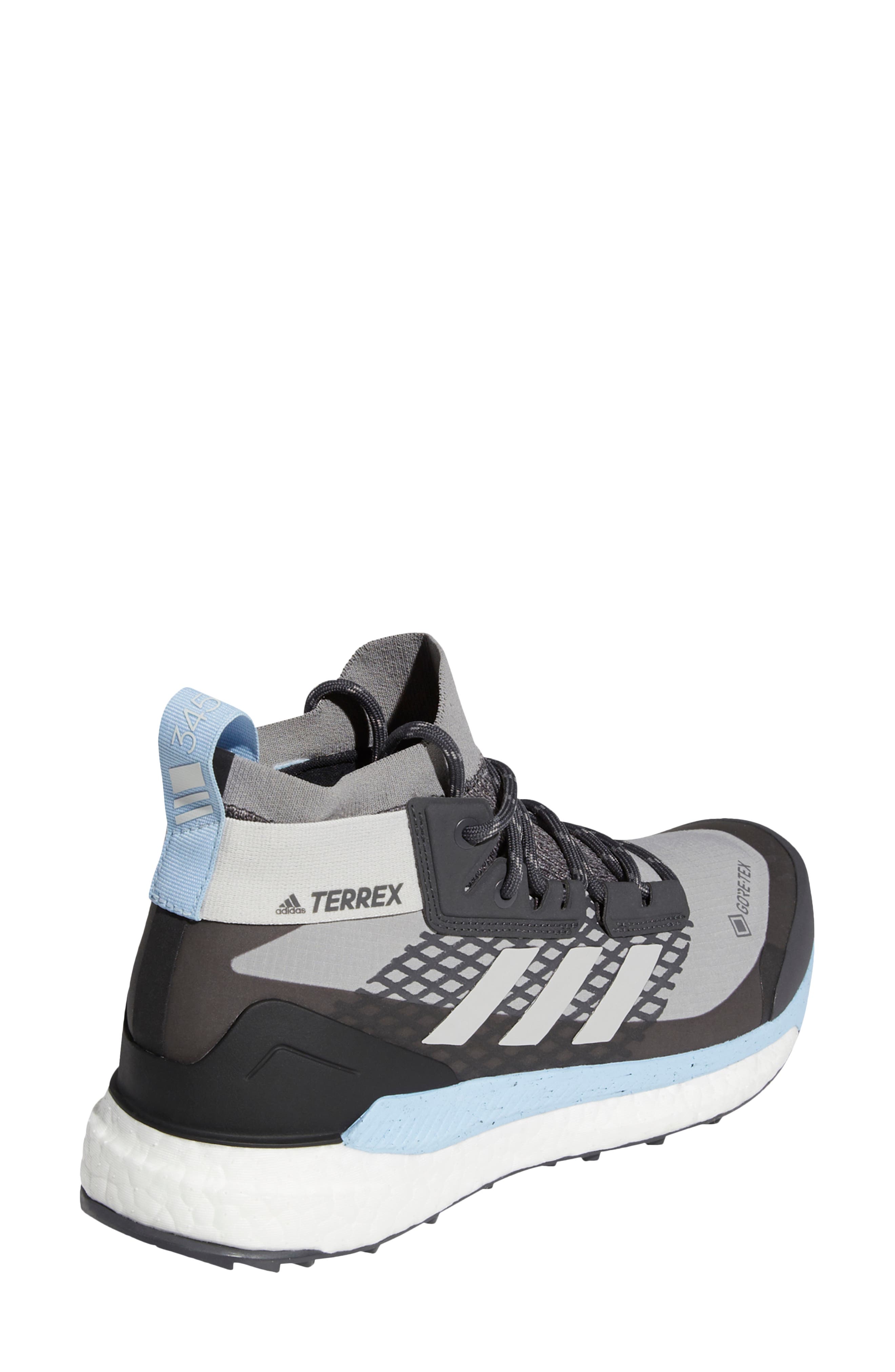 Terrex Free Parley Trail Hiking Boot, Alternate, color, CRYSTAL WHITE/ SOLAR GOLD