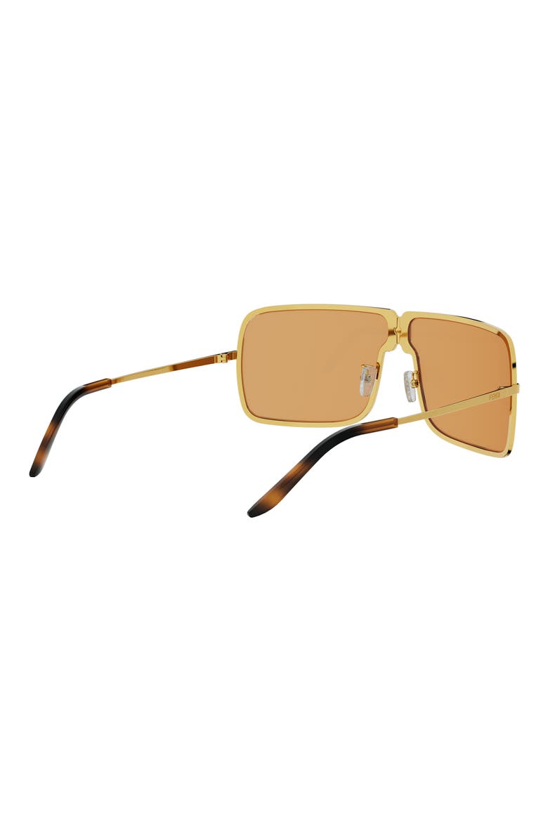 Fendiness 67.2mm Oversize Mask Sunglasses, Alternate, color, SHINY ENDURA GOLD / ROVIEX