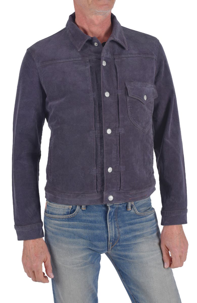 HIROSHI KATO The Blade Stretch Corduroy Jacket, Main, color, Charcoal