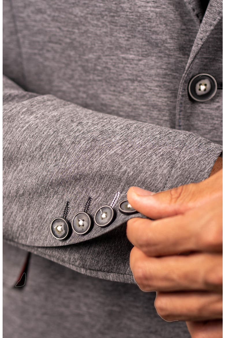 Stretch Grey Unconstructed Blazer, Alternate, color, GREY