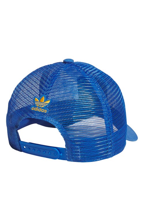 Adidas Originals Adidas Gender Inclusive Worldwide Patch Mesh Trucker Cap In Blue