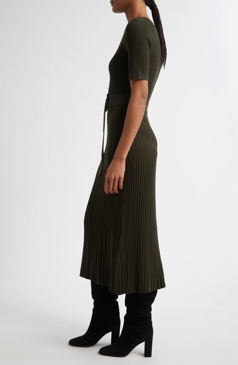 Reiss Vida Belted Rib Sweater Dress, Alternate, color,