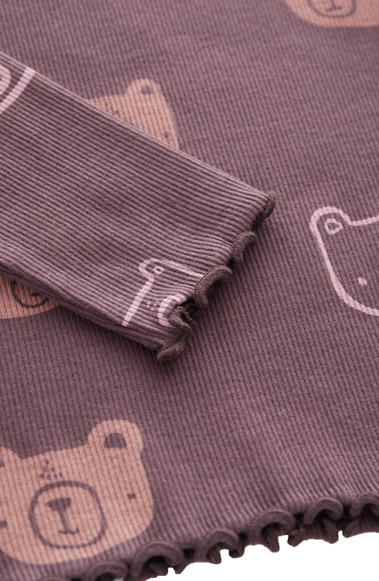 NEXT Kids' Bear Print Long Sleeve Cotton Rib Top, Alternate, color,