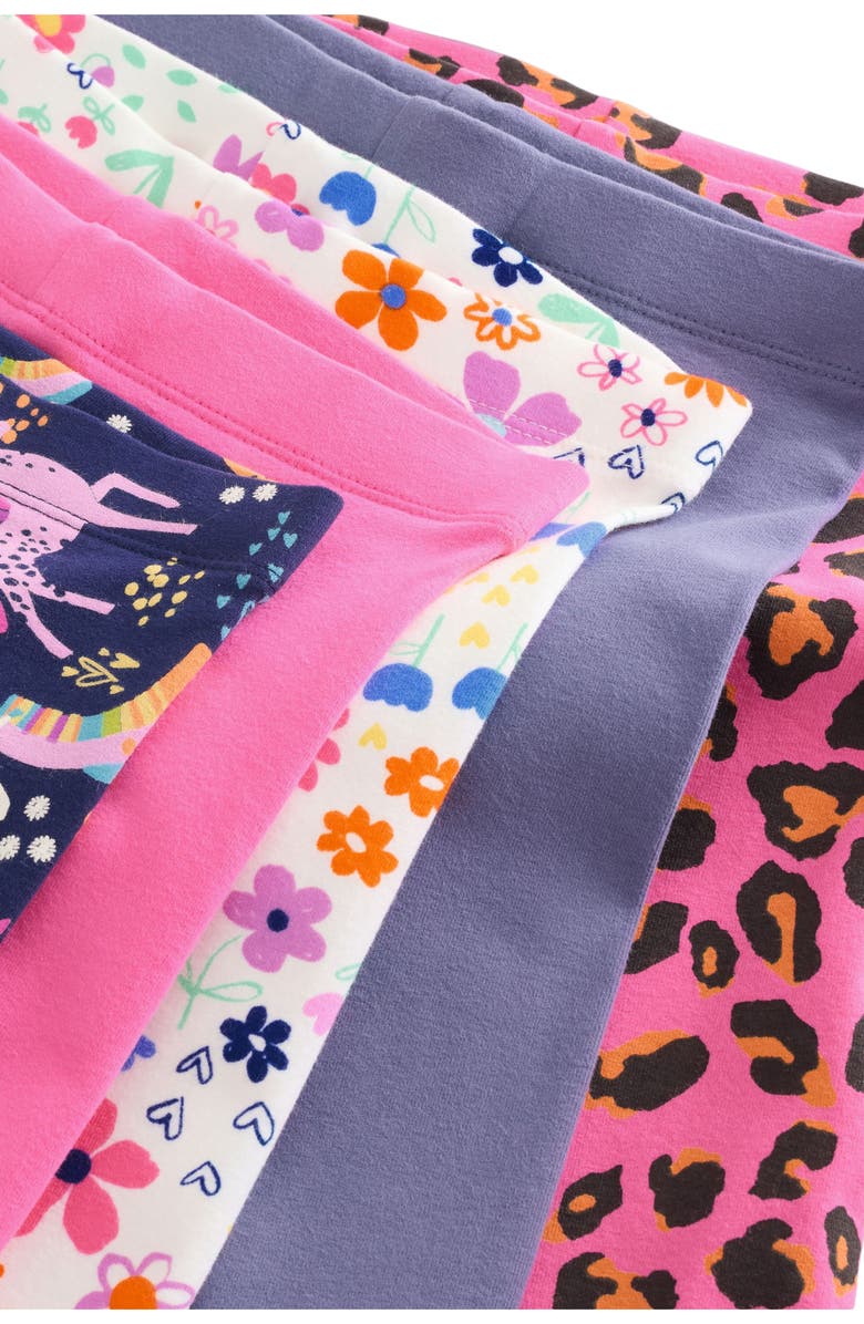 NEXT Kids' Assorted 5-Pack Leggings, Alternate, color, Purple