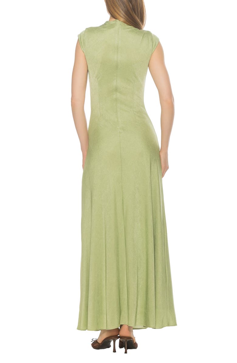 Alexia Admor Nalani Mock Neck Maxi Dress, Alternate, color, Sage